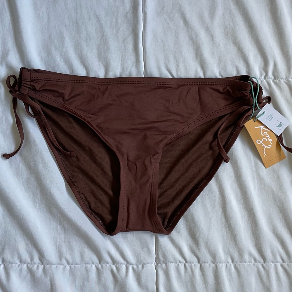NWT brown swim bikini bottoms